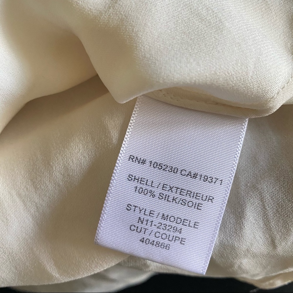 JOIE Silk Rancher Top Ivory Cream Medium - Picture 7 of 11